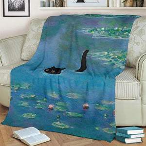 Women's Oil Painting Cat Print Blanket