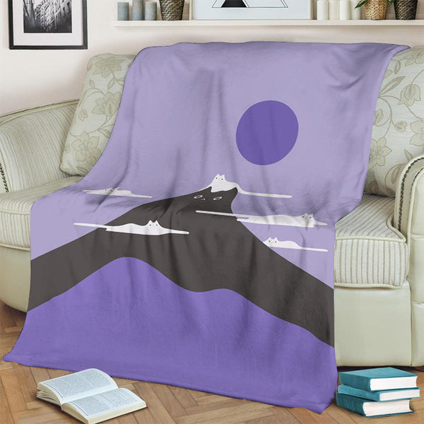 Japanese Cat Art Blanket