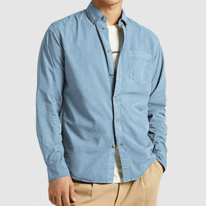 Men's Basic Casual Cotton Pocket Shirt