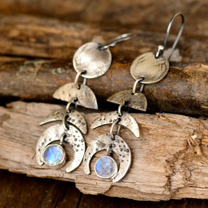 Vintage Moonlight Stone Earrings