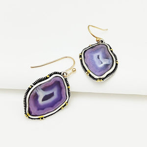 Vintage Amethyst Pendant Earrings