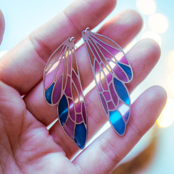 Colorful Butterfly Wings Earrings