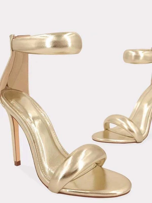 Gold Ankle Strap Sandals