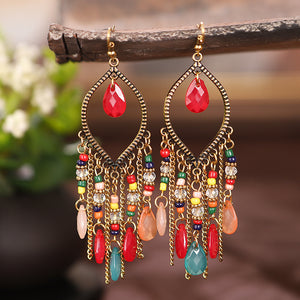 Retro Ruby Earrings