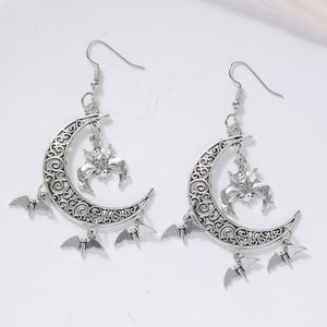 Moon Bat Earrings