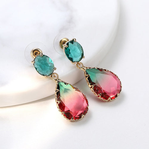 Droplet dual color earrings