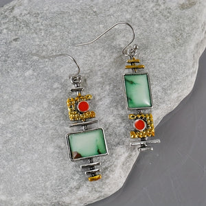 Boho Vintage Geometric Drop Hook Earrings