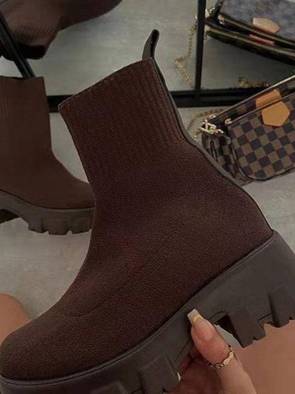 Chunky Sole Socks Boots