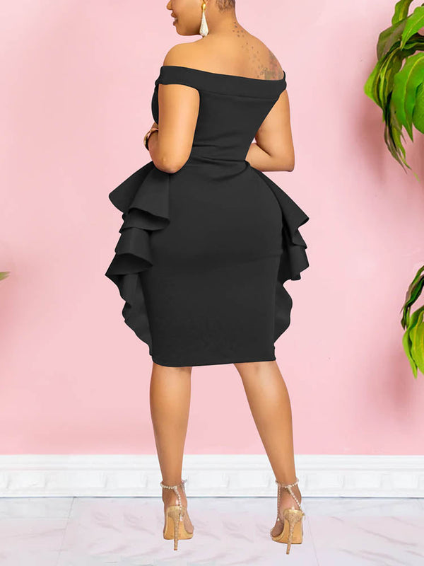 Off Shoulder Ruffle Dresses