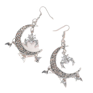 Moon Bat Earrings