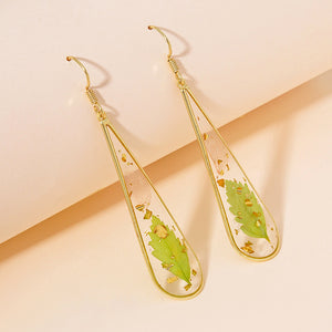 Leaf Eternal Flower Earrings