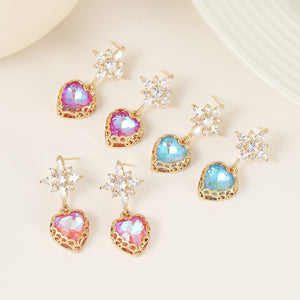 Flower Zircon Earrings