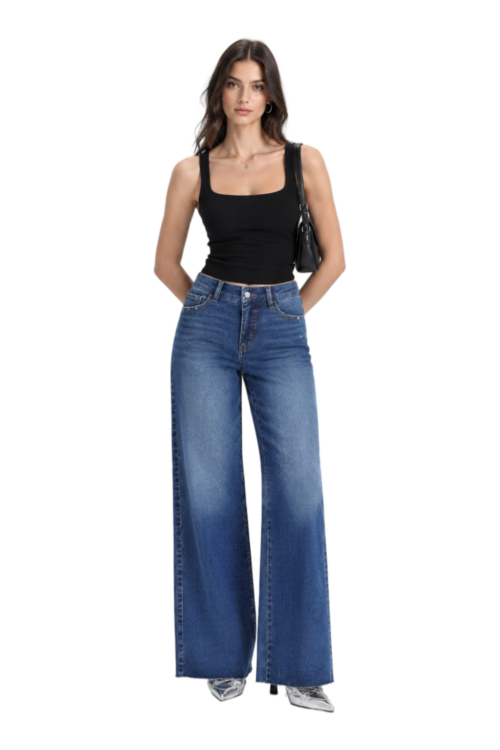 ONESO Women Vintage Wide Leg Jeans