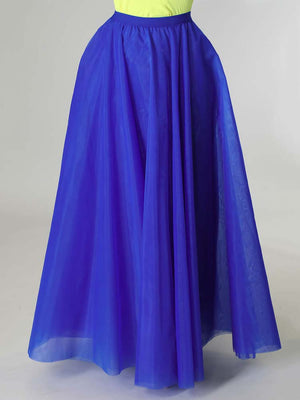 High Waist Solid Color Skirt