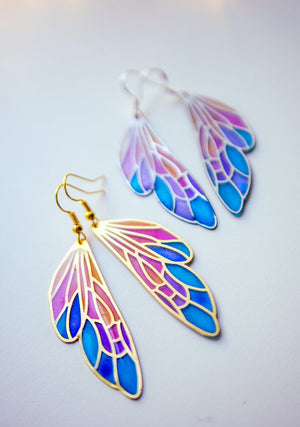 Colorful Butterfly Wings Earrings