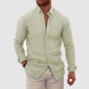 Men cardigan long sleeve casual fashion shirt