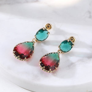 Droplet dual color earrings