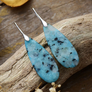 Natural Stone Water Drop Earrings