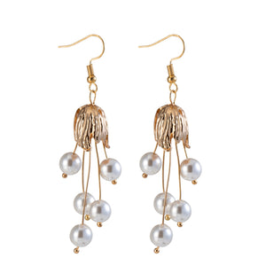 Retro Gold-plated Pearl  Earrings