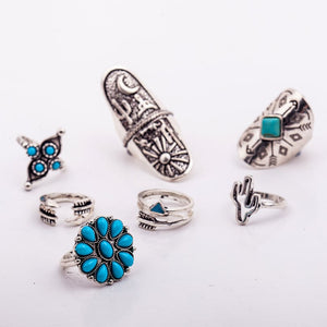 9-Piece Bohemian Ring Set