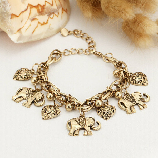 🎉💖Handmade-Vintage elephant anklet💖🎁