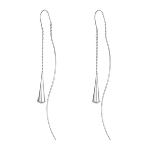 Long Tassel Water Droplet Earrings