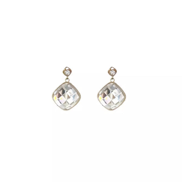 Diamond crystal earrings