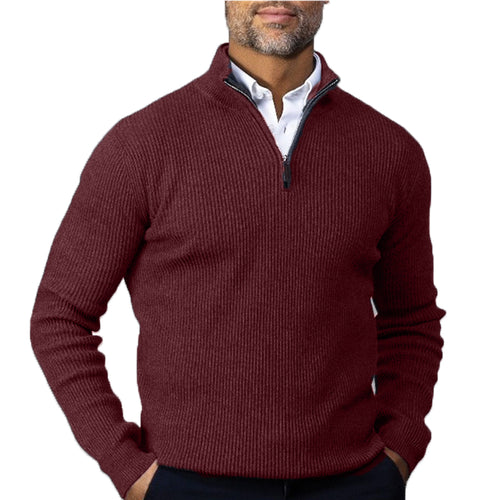 Men's Zipper Sweater Cashmere Business Casual