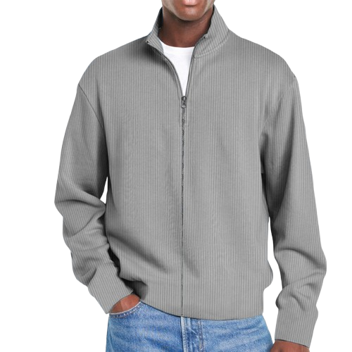 Men's Basic Versatile Zipper Sweatshirt