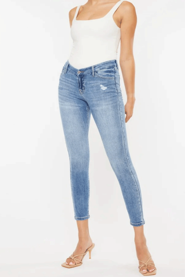 High Waist Cat's Whiskers Skinny Jeans