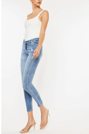 High Waist Cat's Whiskers Skinny Jeans