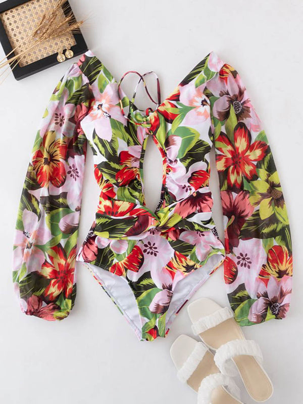 Tropical Cut-out Swimsuit