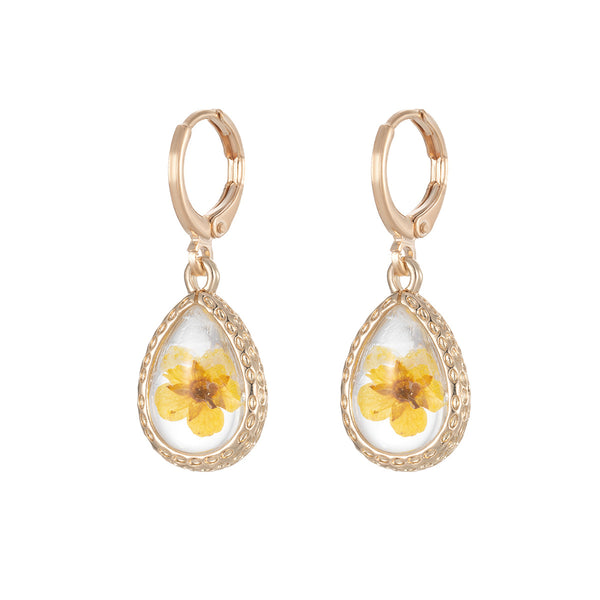 Transparent Eternal Flower Earrings