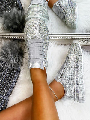 Gradient Rhinestone Sneakers