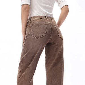 ONESO Earthy Mid Rise Wide Leg Jeans
