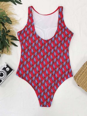 Abstract One Piece Swimsuit