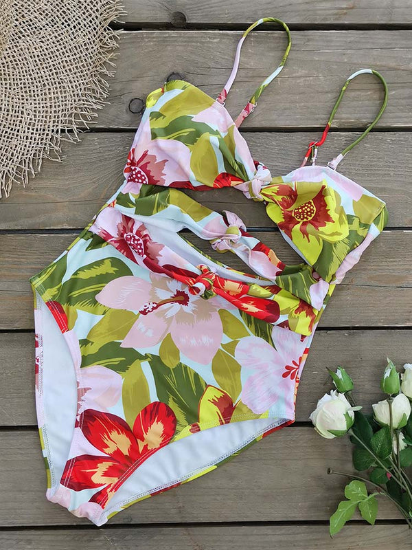 Floral Printed Swimsuit & Cover Up