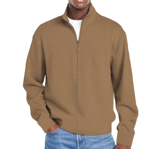 Men's Basic Versatile Zipper Sweatshirt