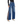 Women High Rise Stretch Wide Leg Side Slit Grinding Jeans BYW8037