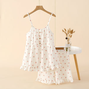 Camisole Nightgown Cotton Loose Long Skirt