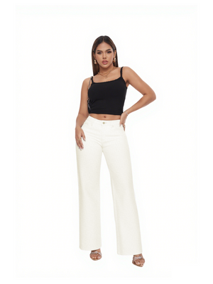 ONESO BBL Wide Leg Jeans for Women Stretchy Mid Low Rise Butts Lifting Baggy Jeans Trendy Loose Fit Cute Mom Jean Casual White