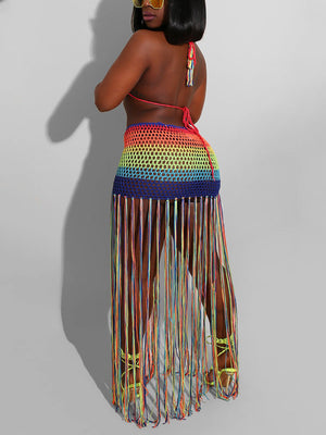 Rainbow Fringe Crochet Set