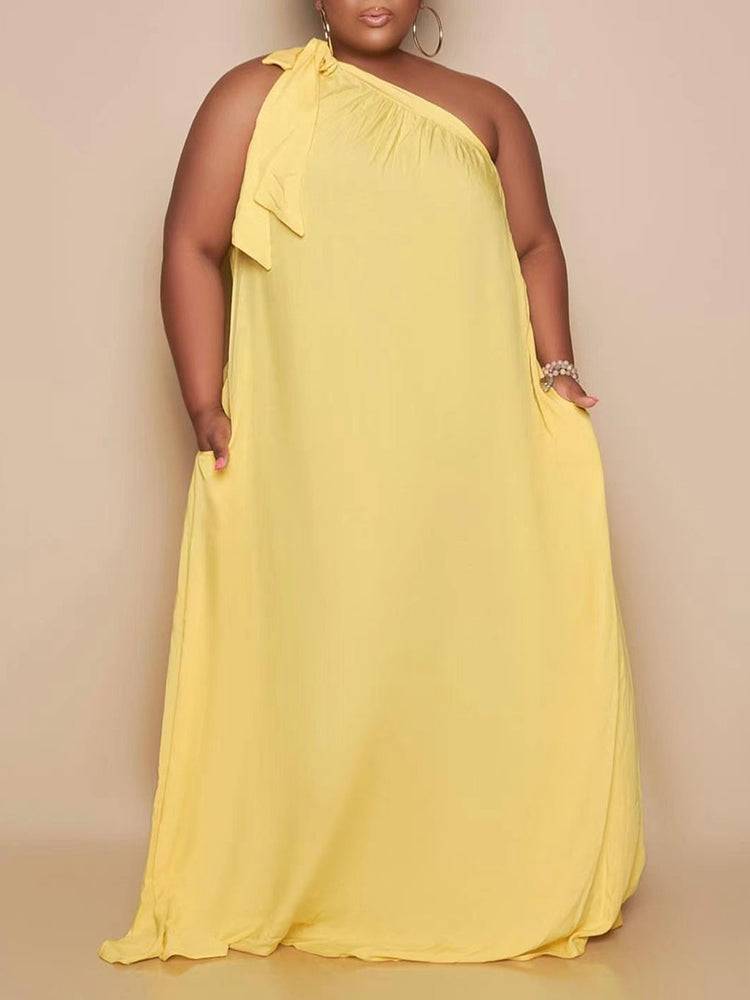 One Shoulder Swing Maxi Dress