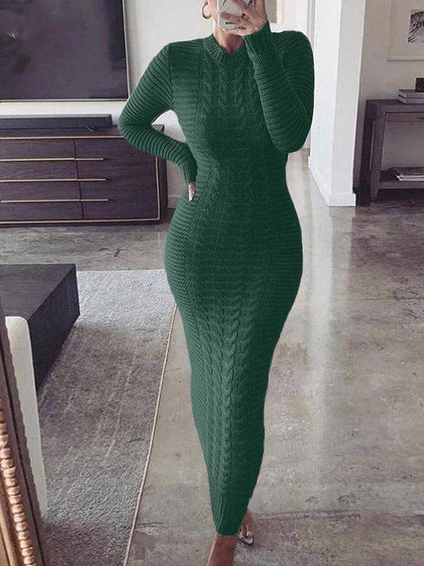 Knitted Bodycon Maxi Sweater Dress