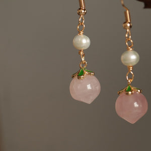 Peach Agate Earrings