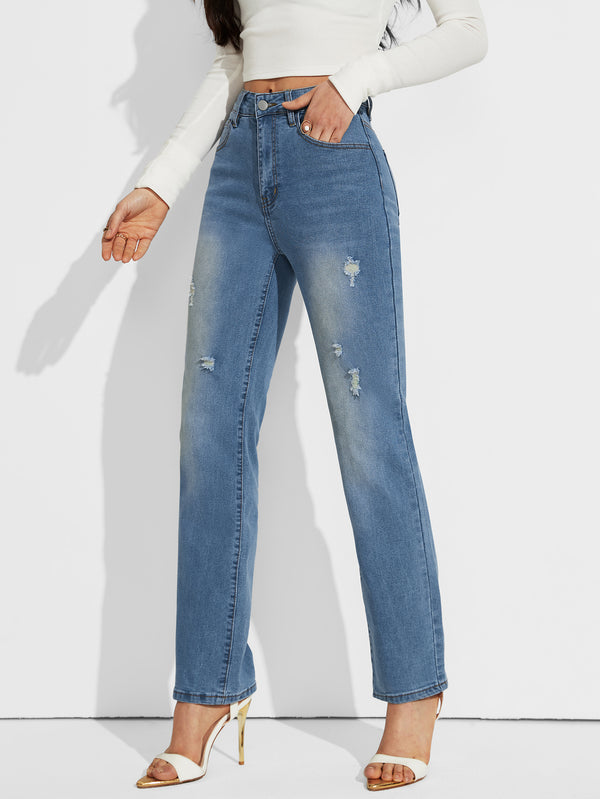 Stylish High-Waisted Skinny Jeans