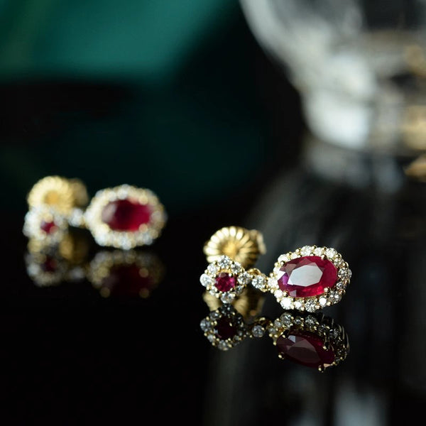 Light Luxury Ruby Earrings