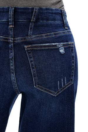 ONESO Women Coastal-Inspired Mid Rise Wide Leg Jeans