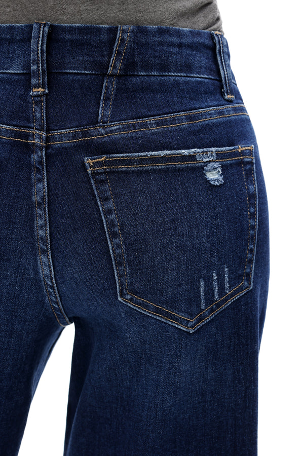ONESO Women Coastal-Inspired Mid Rise Wide Leg Jeans