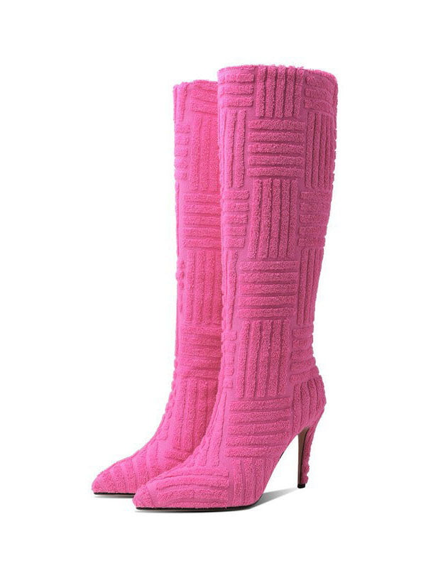 Towel Pointed Toe Boots